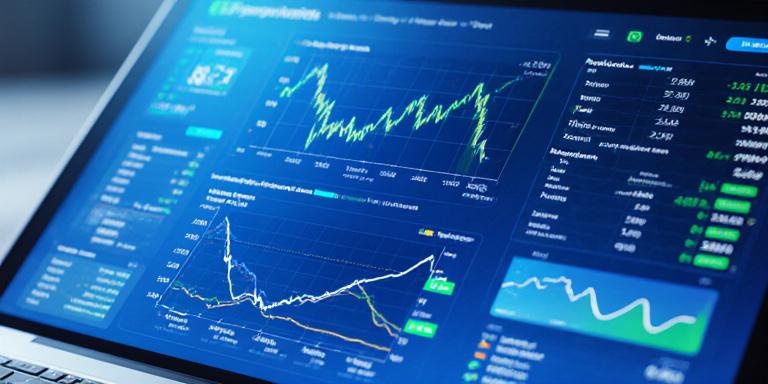 Dashboard of an AI trading assistant displaying financial charts and real-time market data